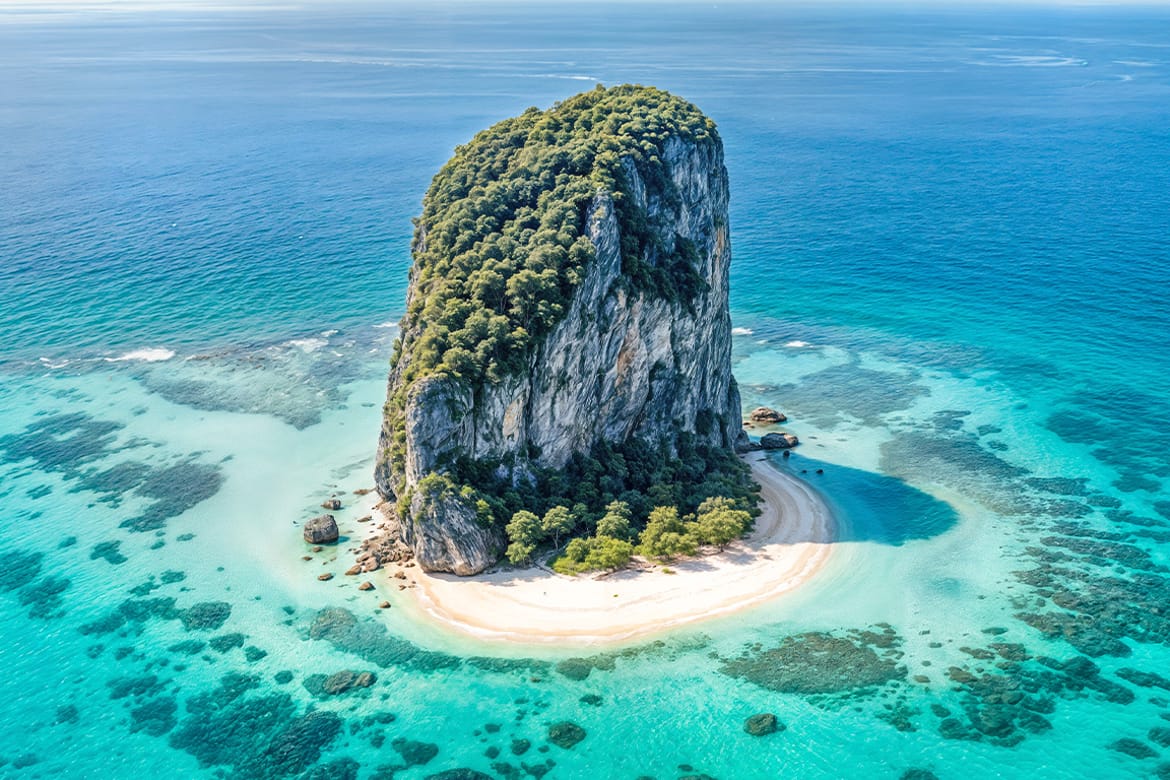 Tropical Rock Island – Aerial Photo Collection