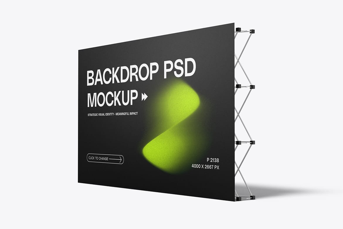 Foldable Backdrop Banner Mockup