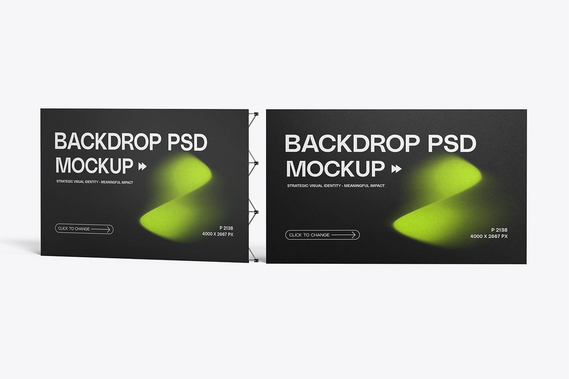 Foldable Backdrop Banner Mockup
