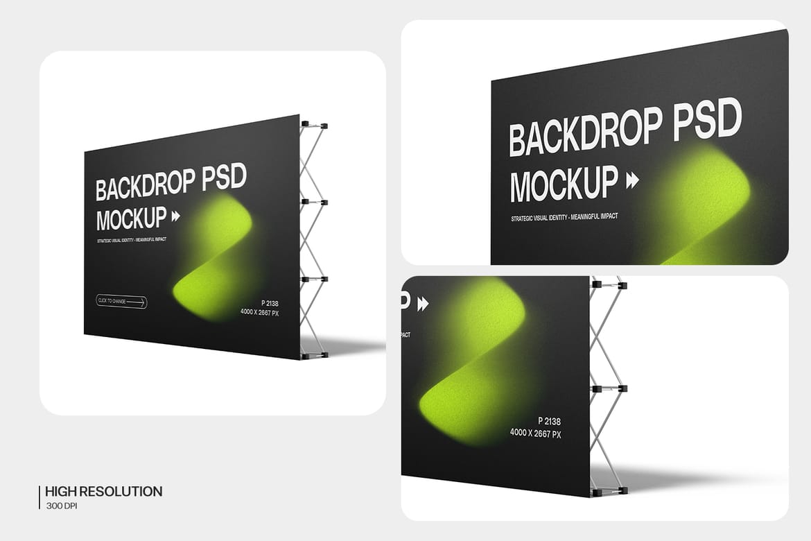 Foldable Backdrop Banner Mockup