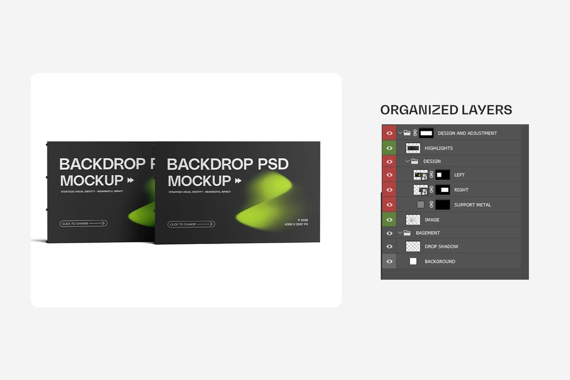 Foldable Backdrop Banner Mockup