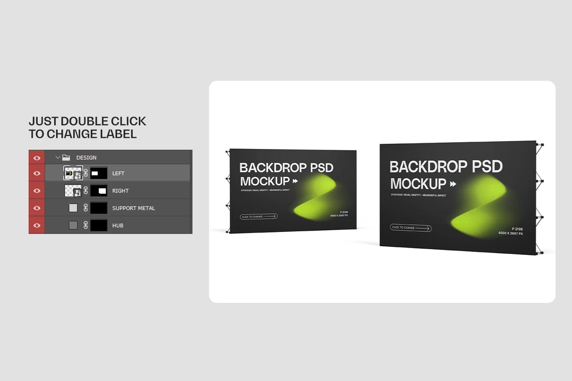 Foldable Backdrop Banner Mockup