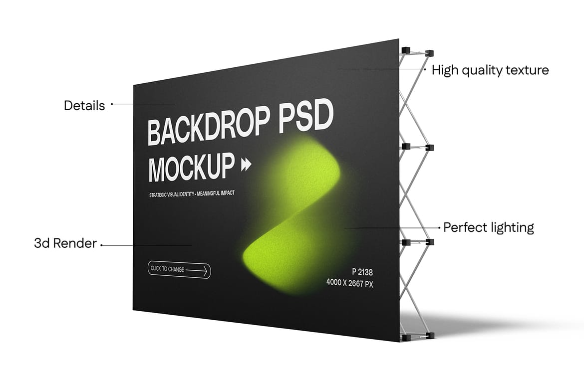 Foldable Backdrop Banner Mockup
