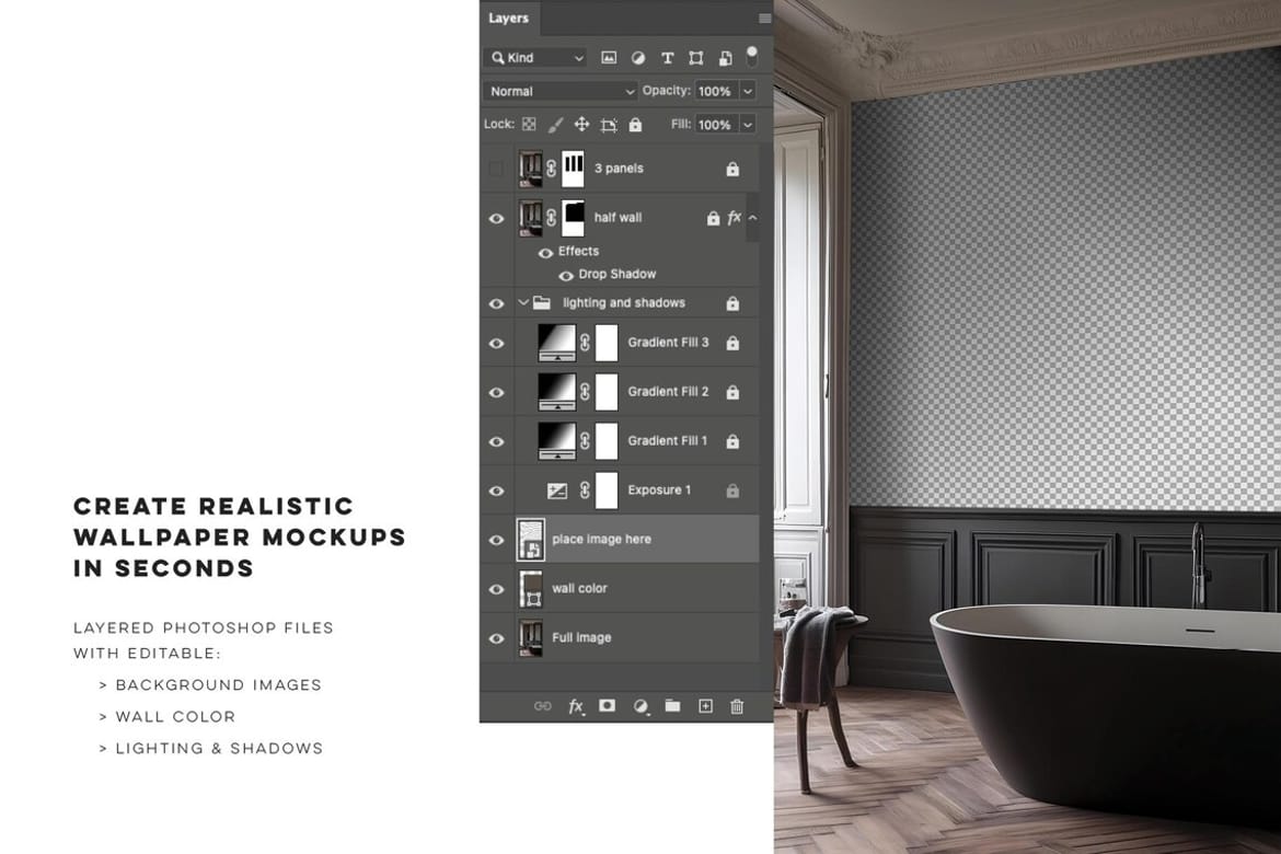  Paris Home | Bedroom Wallpaper  Mockup No. 2