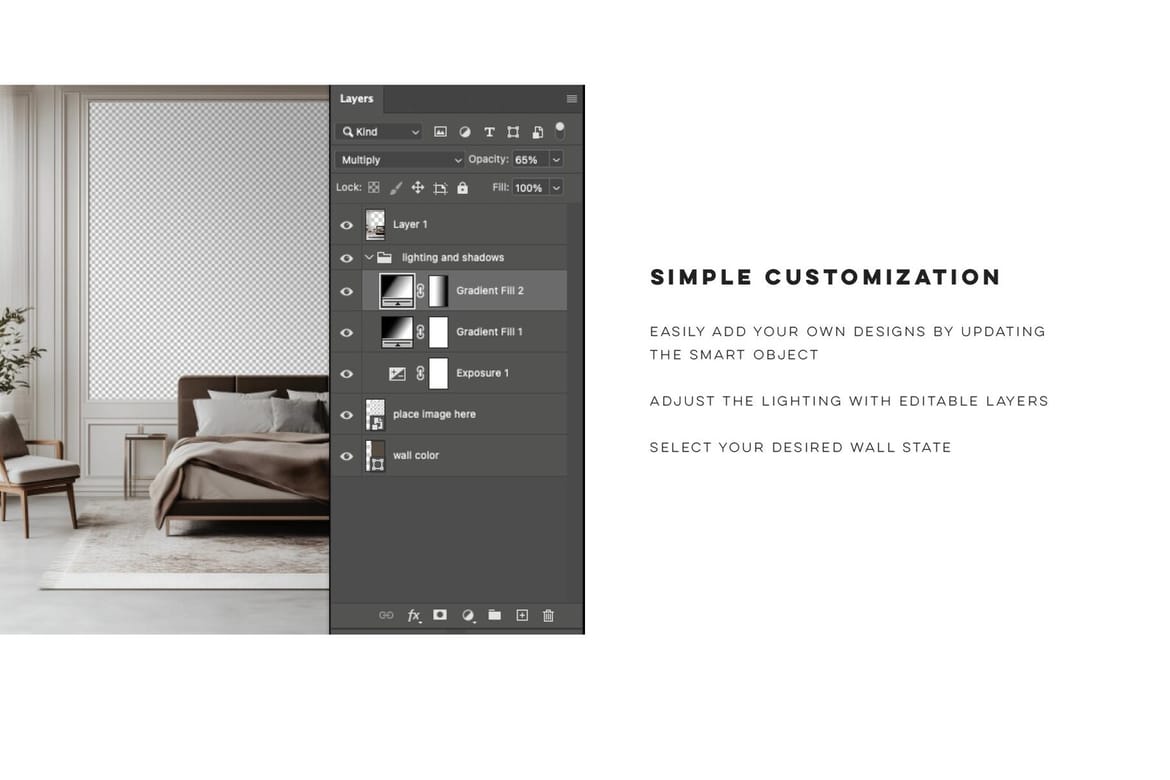 Paris Home | Bedroom Wallpaper  Mockup No. 1