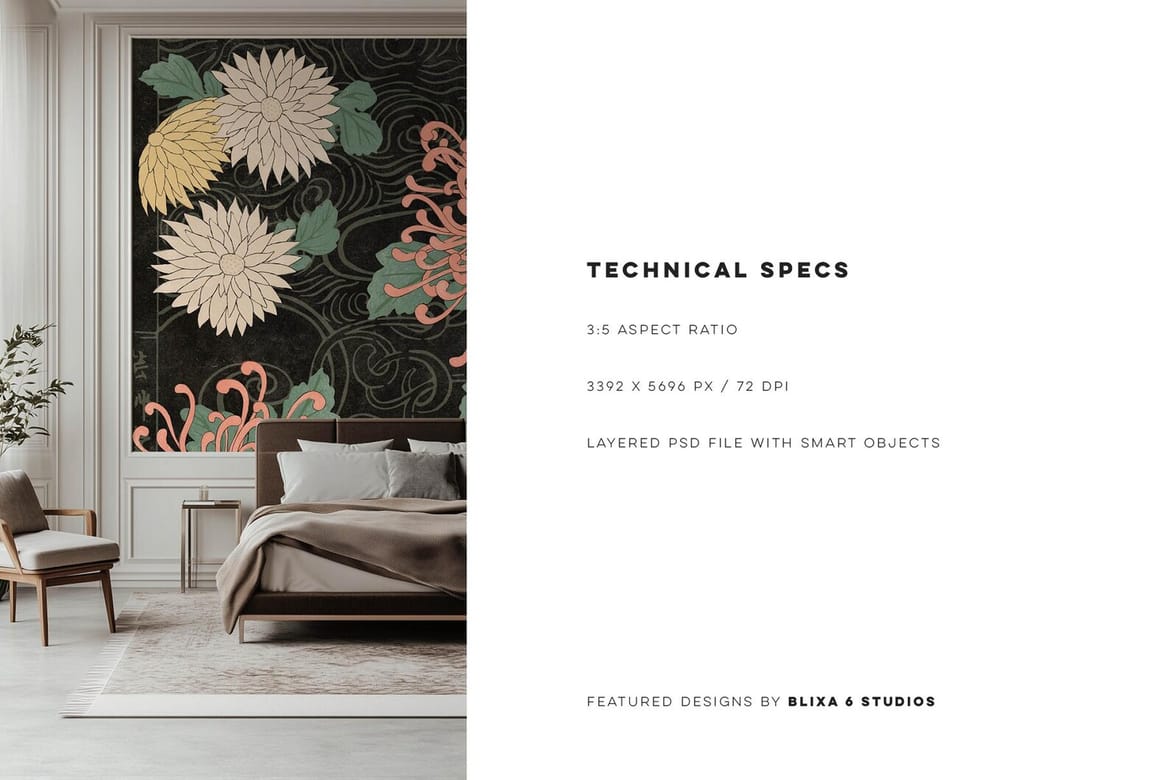 Paris Home | Bedroom Wallpaper  Mockup No. 1