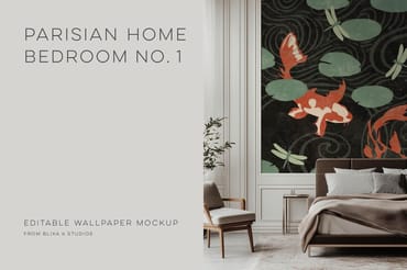 Paris Home | Bedroom Wallpaper  Mockup No. 1