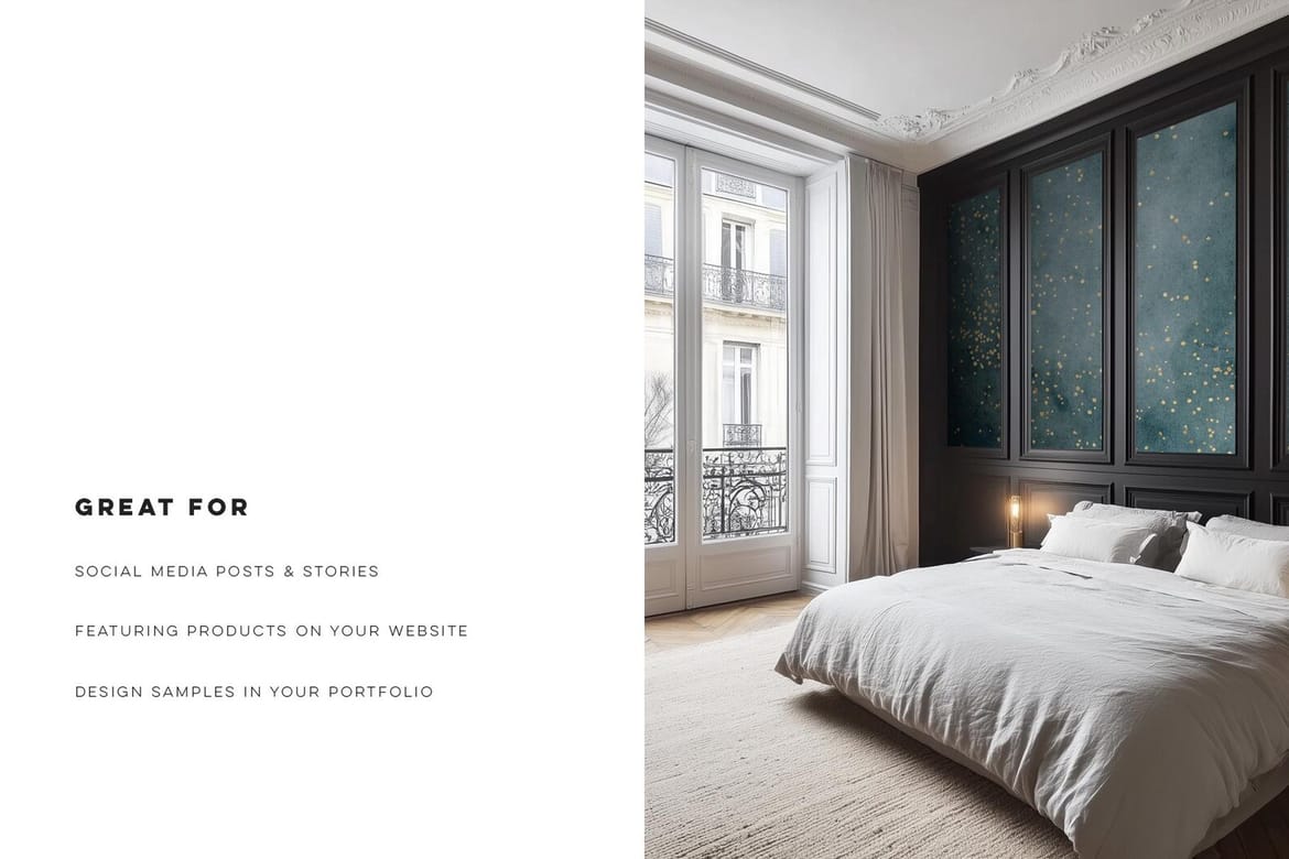 Paris Home | Bedroom Wallpaper Mockup No. 2