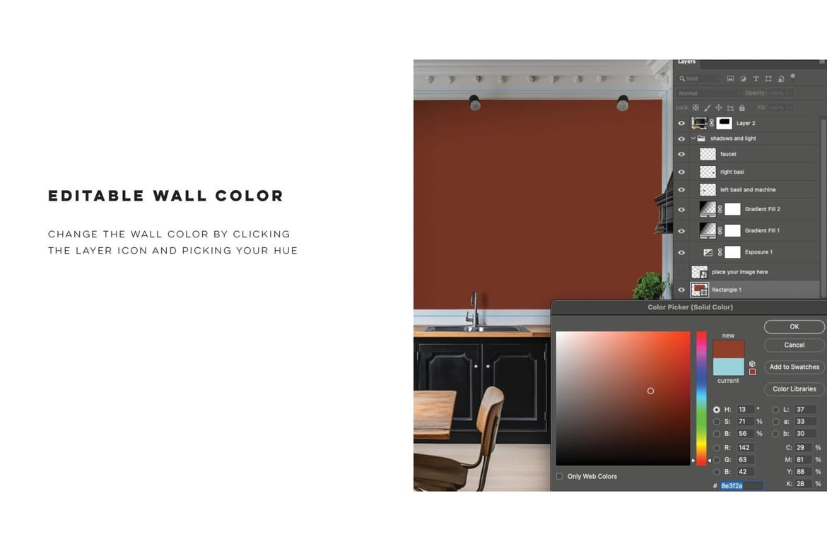 Urban Living | Kitchen Wallpaper Mockup No. 3