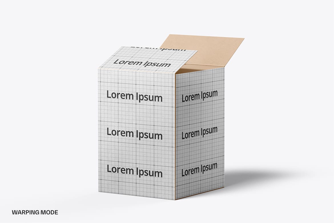 Cardboard Large Carton Box Mockup