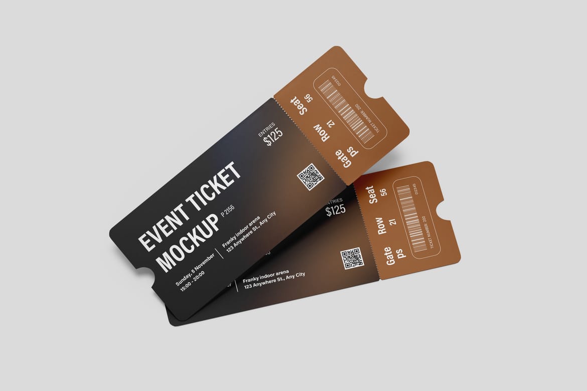 Event Ticket Branding Mockup