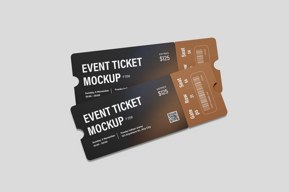 Event Ticket Branding Mockup