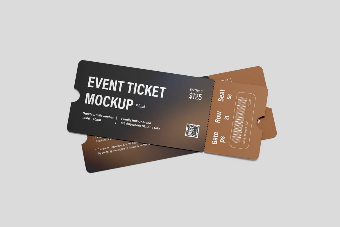 Event Ticket Branding Mockup