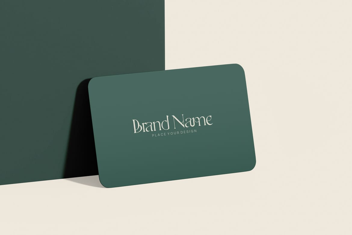 Rounded Corner Business Card Mockup
