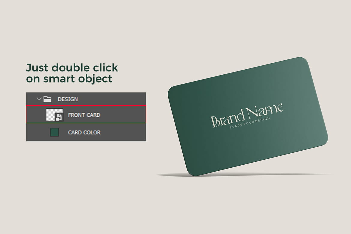 Rounded Corner Business Card Mockup