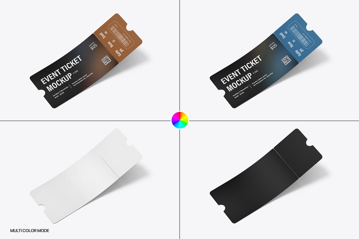 Event Ticket Branding Mockup
