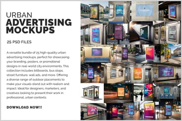 Urban Advertising Mockups - 25 PSDs
