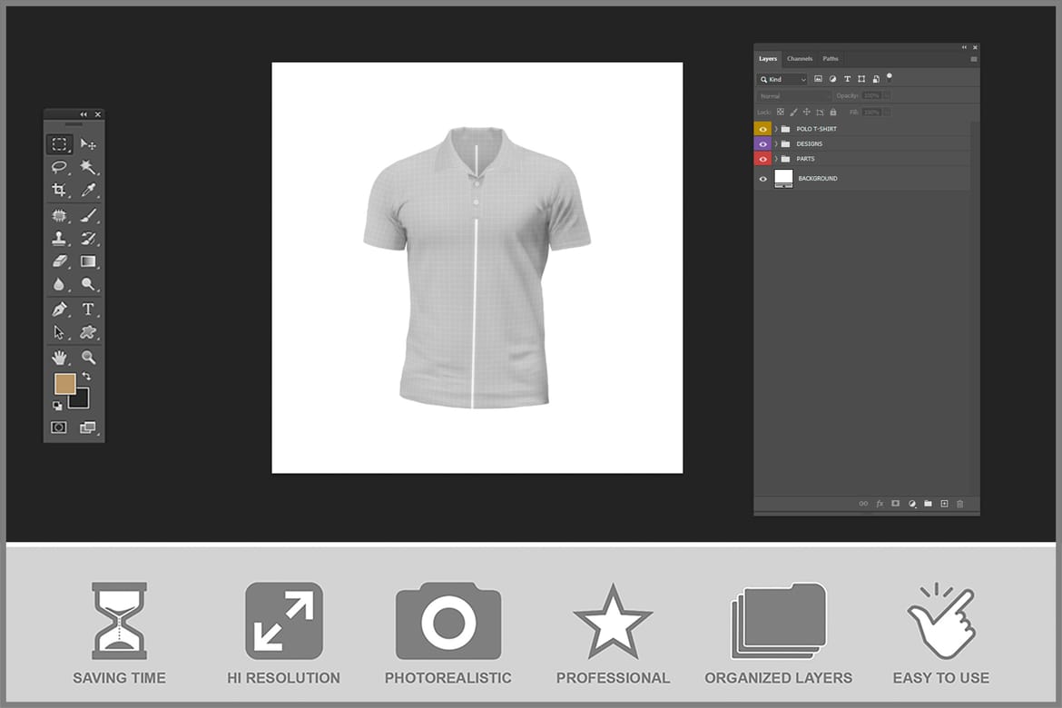 Polo Shirt Mockup Collection - 20 Realistic Clothing Mockup PSD Files