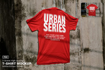 T-Shirt Mockup / Urban Realistic Scene Series 