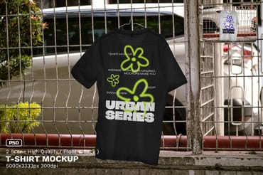 T-Shirt Mockup / Urban Realistic Scene Series 