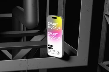 Smartphone Mockup Industrial Frame Scene