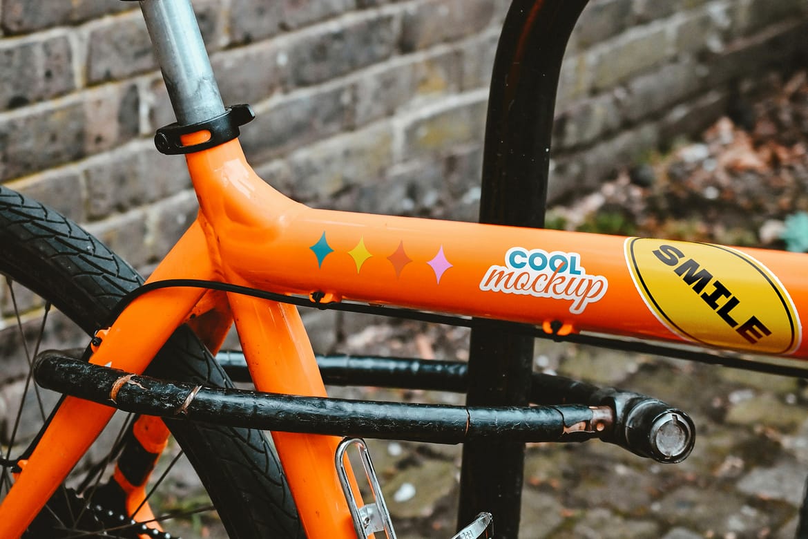 Bike Stickers Creation Mockups