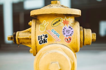 Fire Hydrant Stickers Mockups