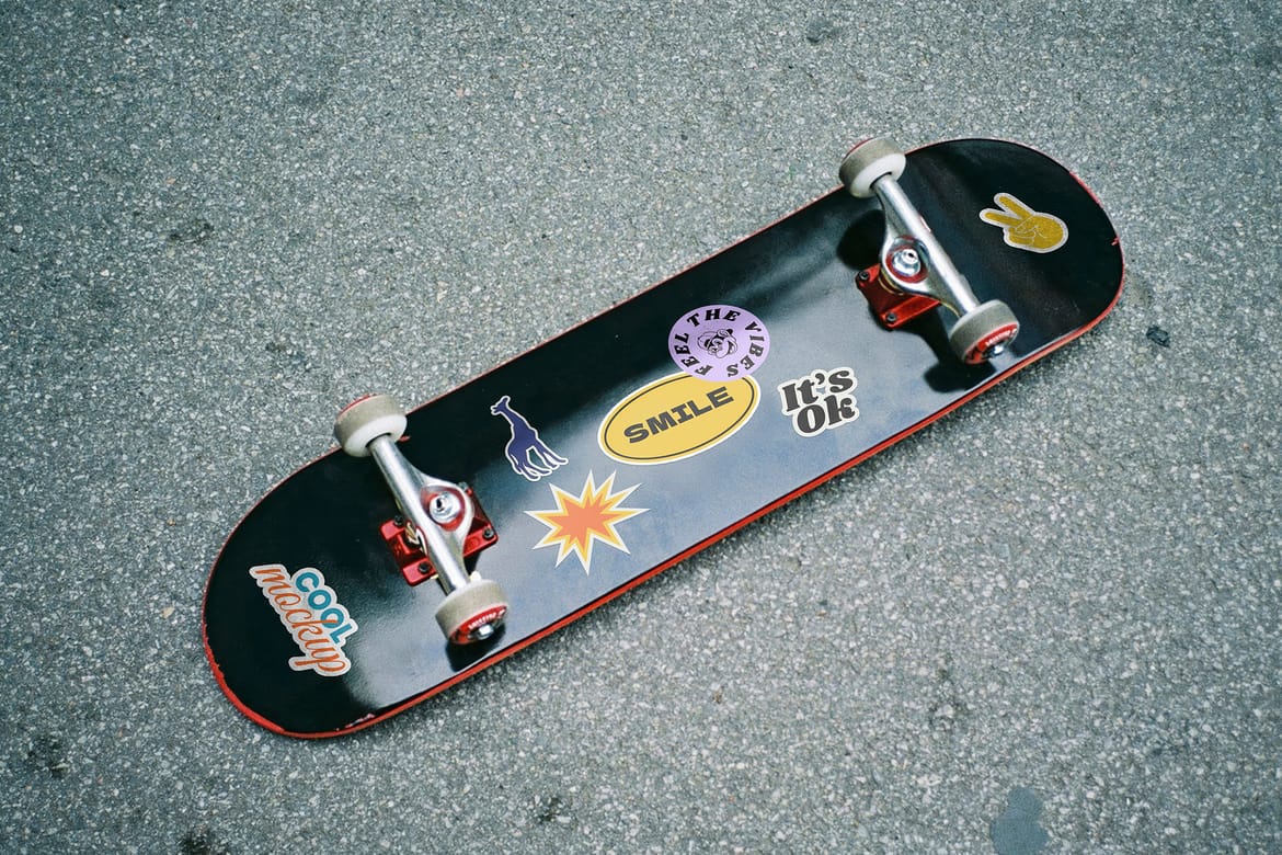 Skate Stickers Mockups
