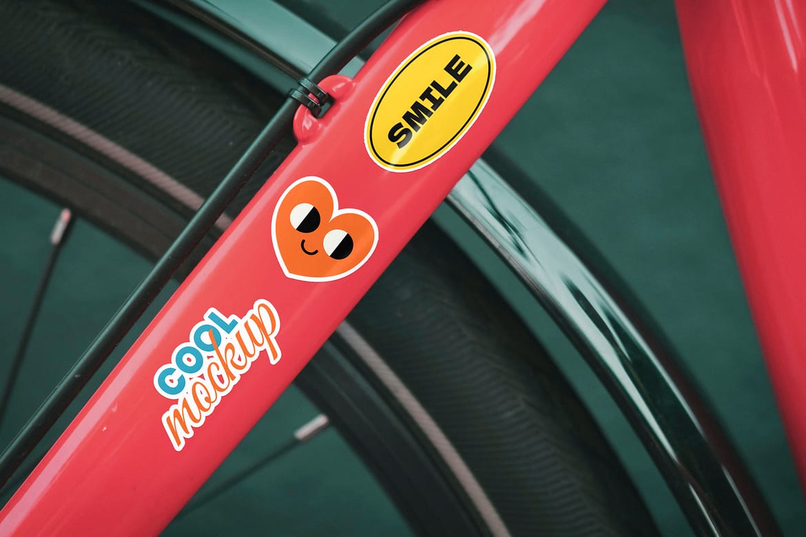 Bike Stickers Creation Mockups
