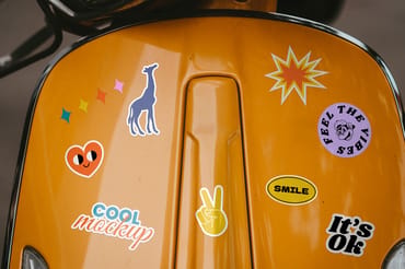 Motorcycle Stickers Mockups