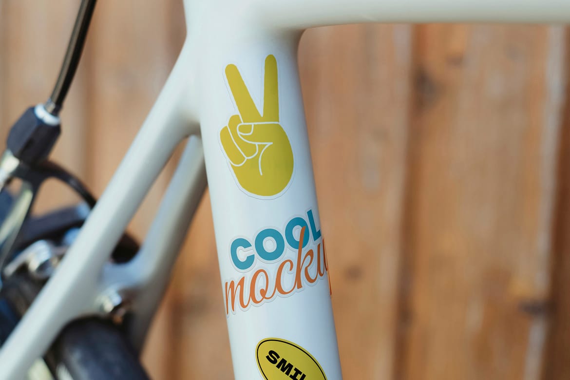 Bike Stickers Creation Mockups