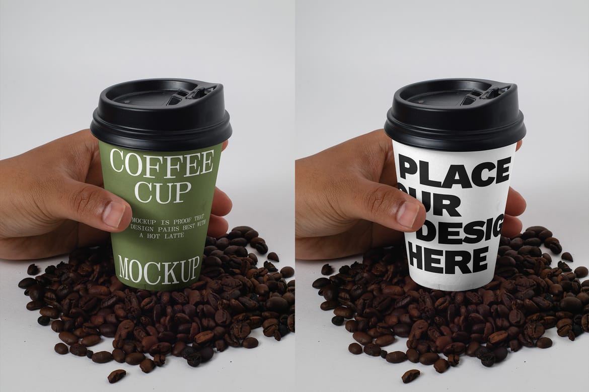 Pouch  & Paper Cup Mockup
