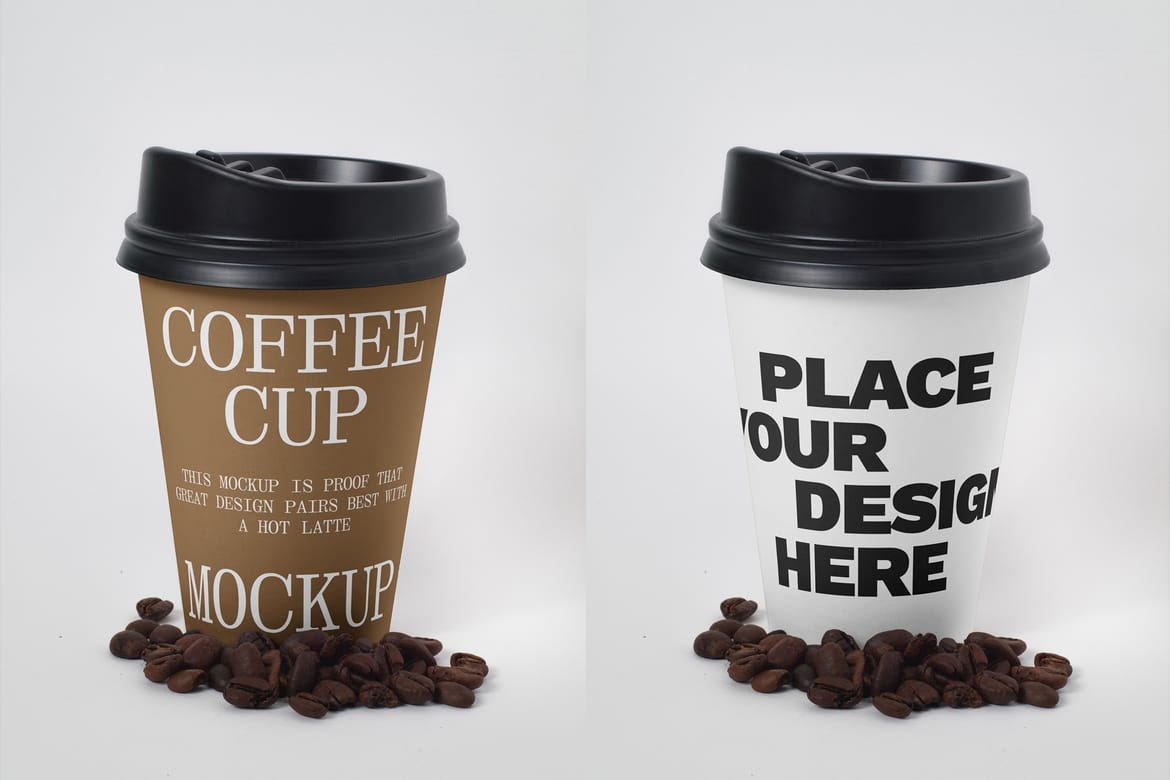 Pouch  & Paper Cup Mockup