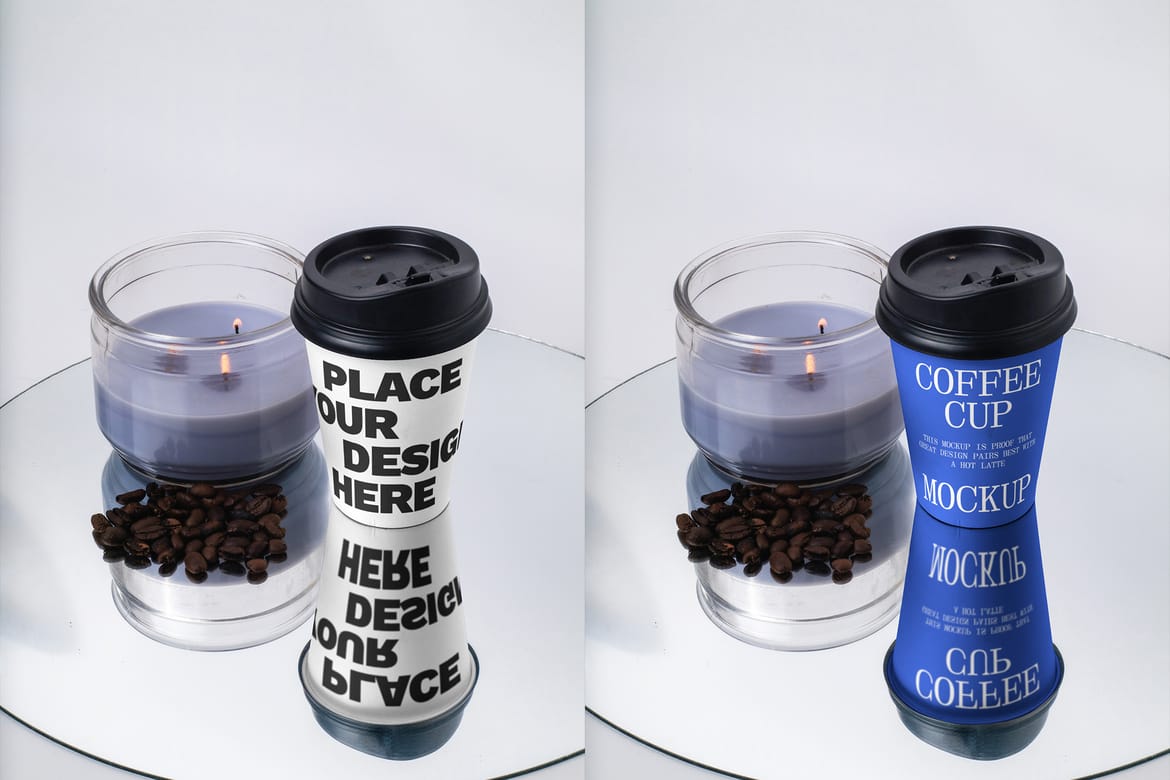 Pouch  & Paper Cup Mockup