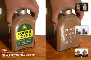 Cold Brew Bottle Mockup
