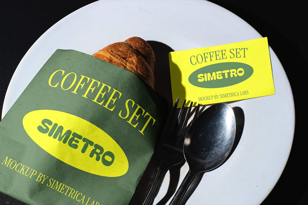 Coffee Set Display Presentation Mockup