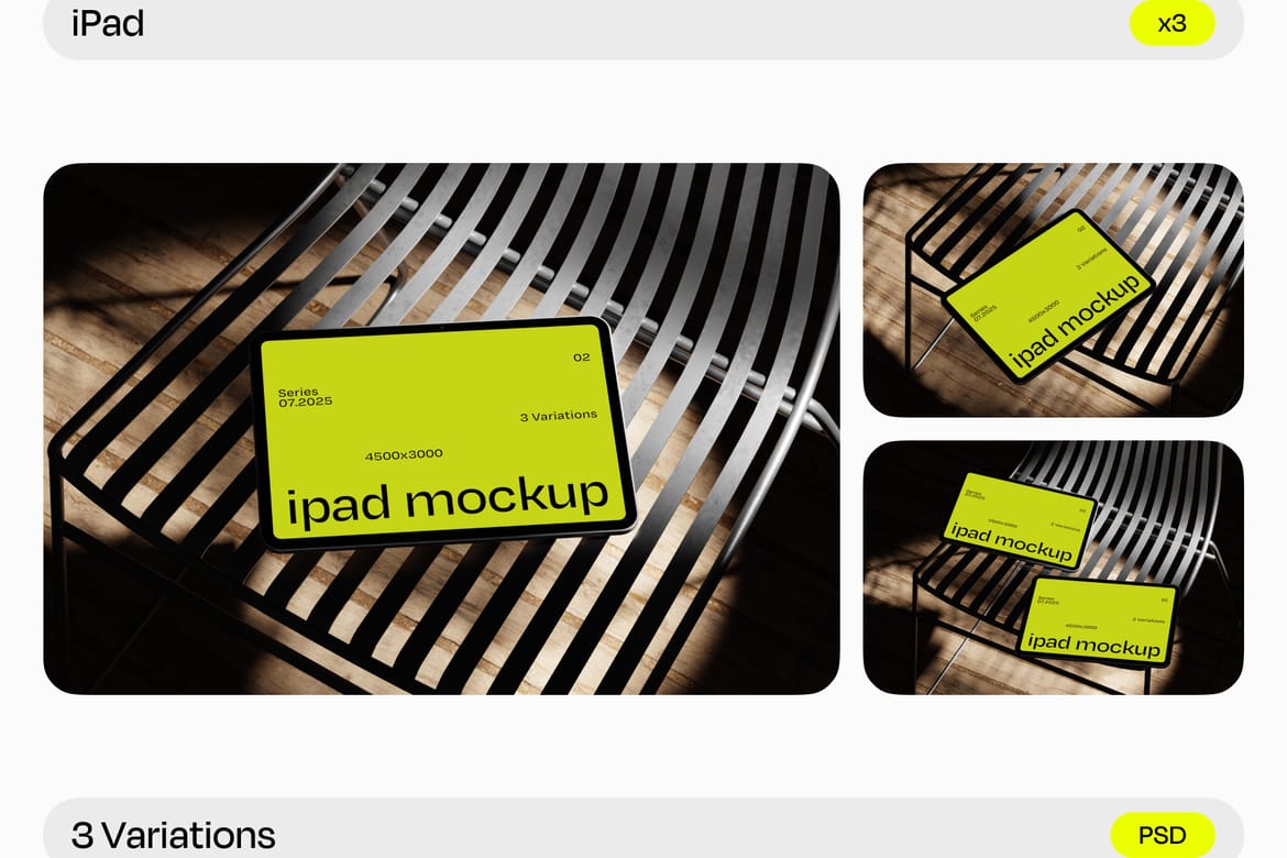 Mockup Minimalist Chair Scene