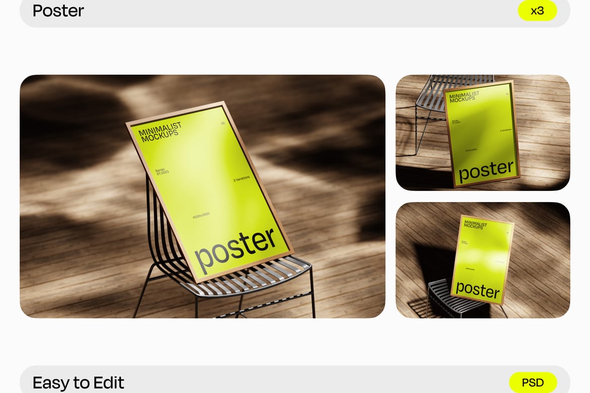 Mockup Minimalist Chair Scene
