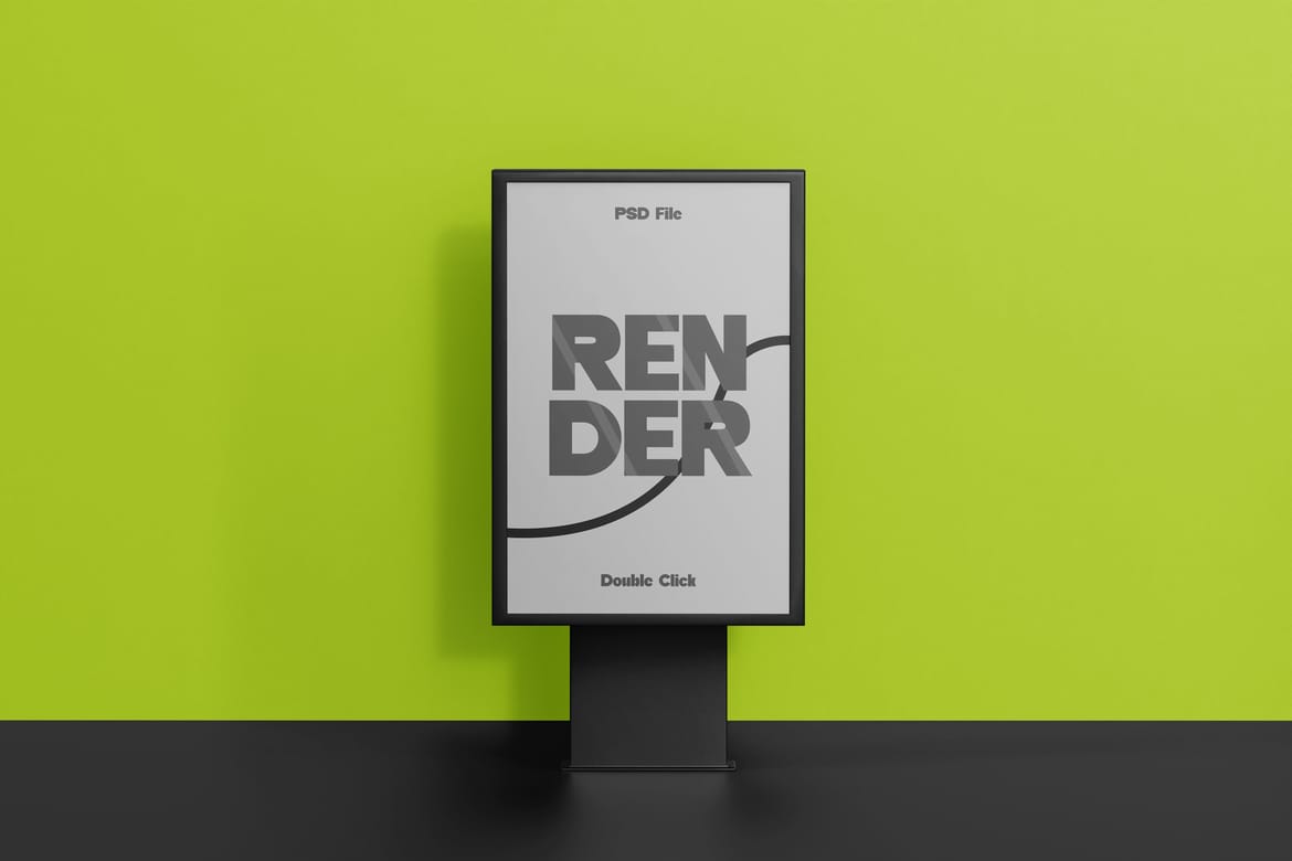 Kiosk Poster Billboard Mockup