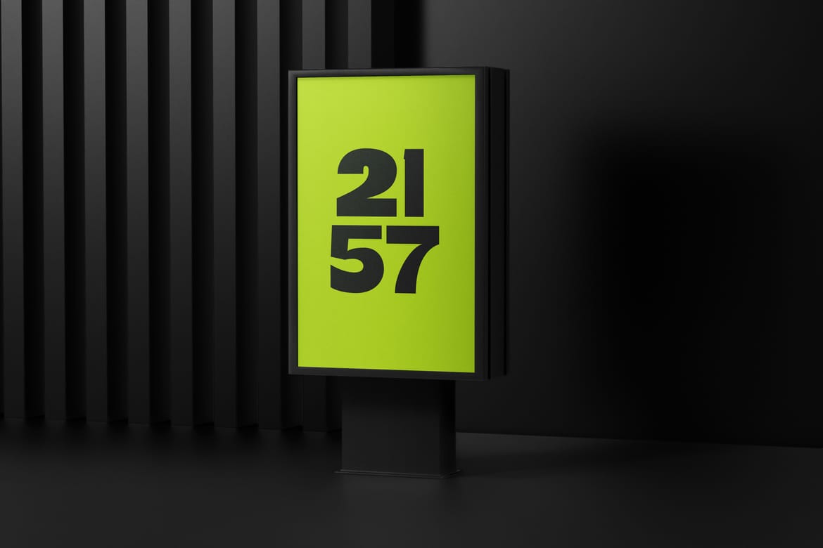 Kiosk Poster Billboard Mockup