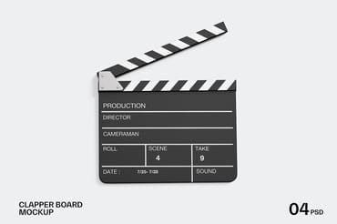 Movie Clapper Board PSD Mockup