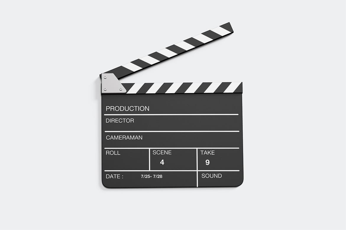 Movie Clapper Board PSD Mockup