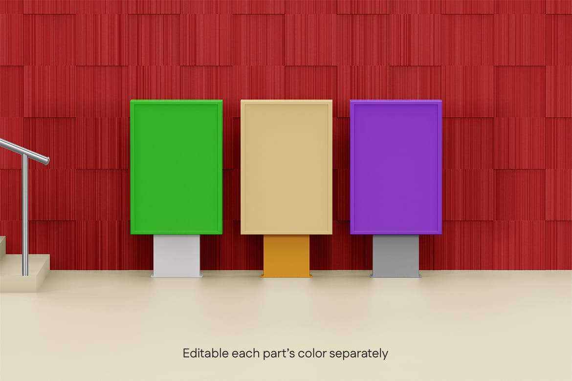 Kiosk Poster Billboard Mockup