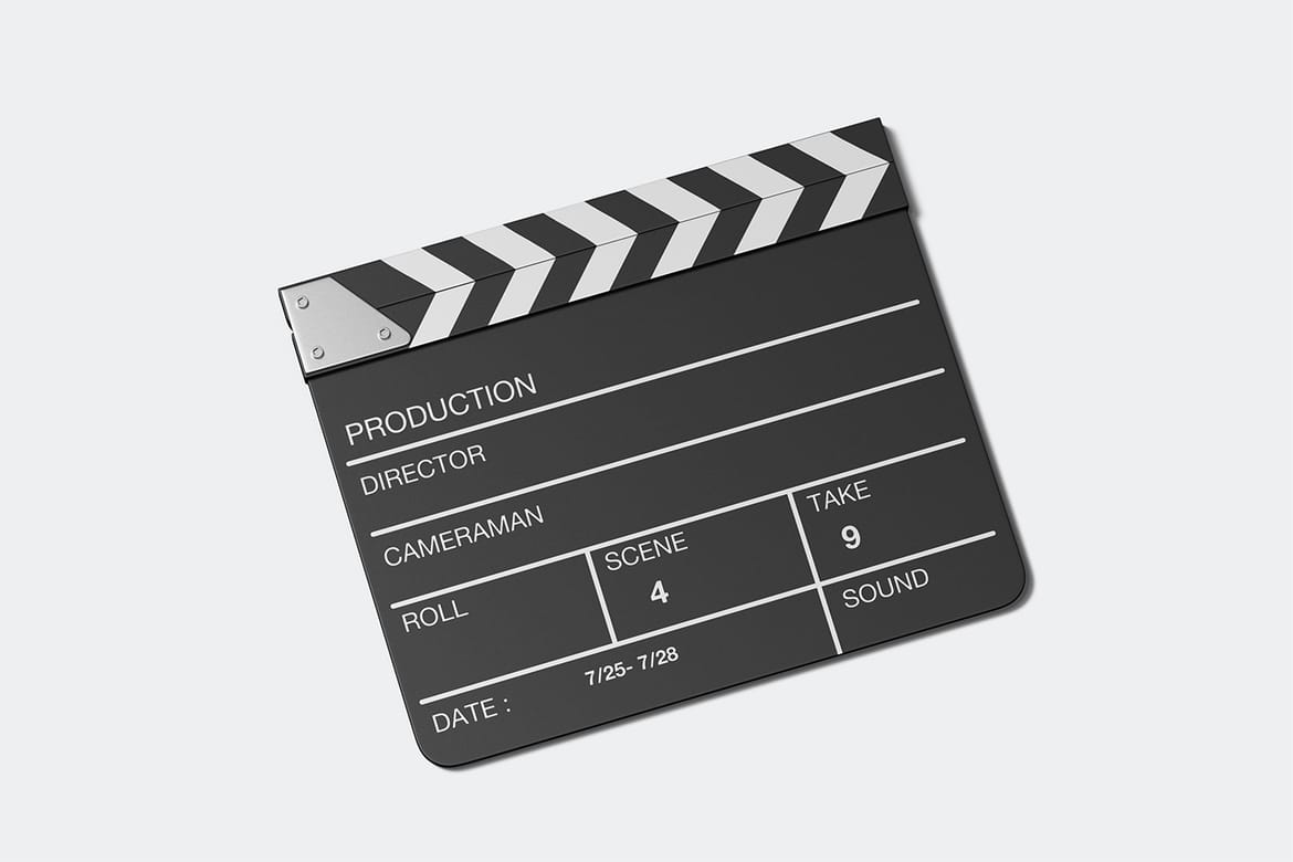 Movie Clapper Board PSD Mockup