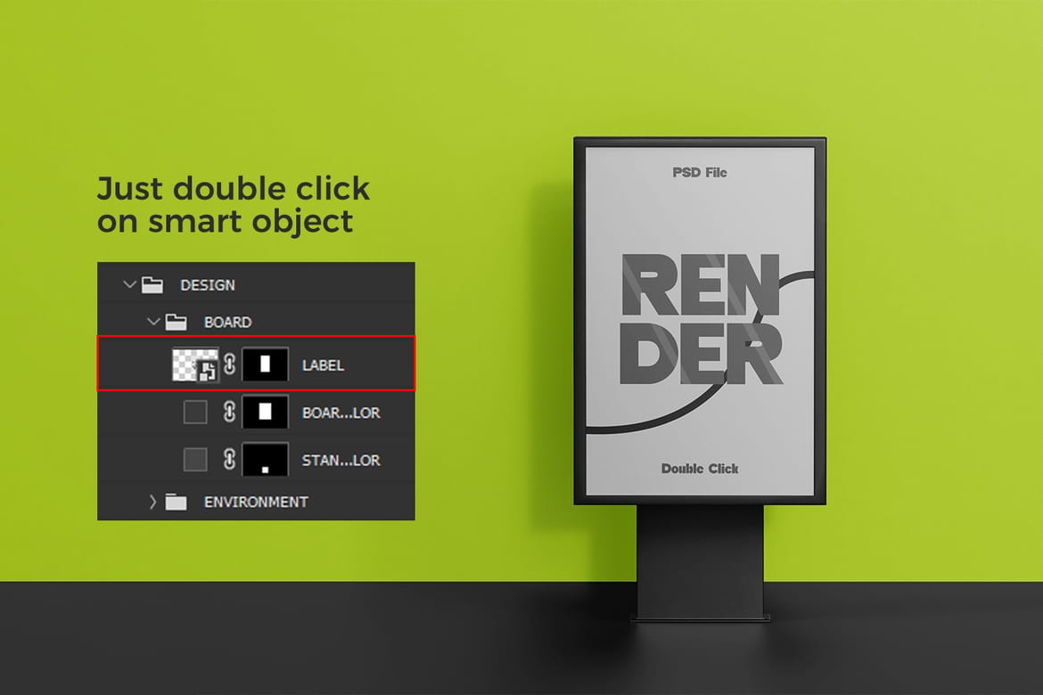 Kiosk Poster Billboard Mockup