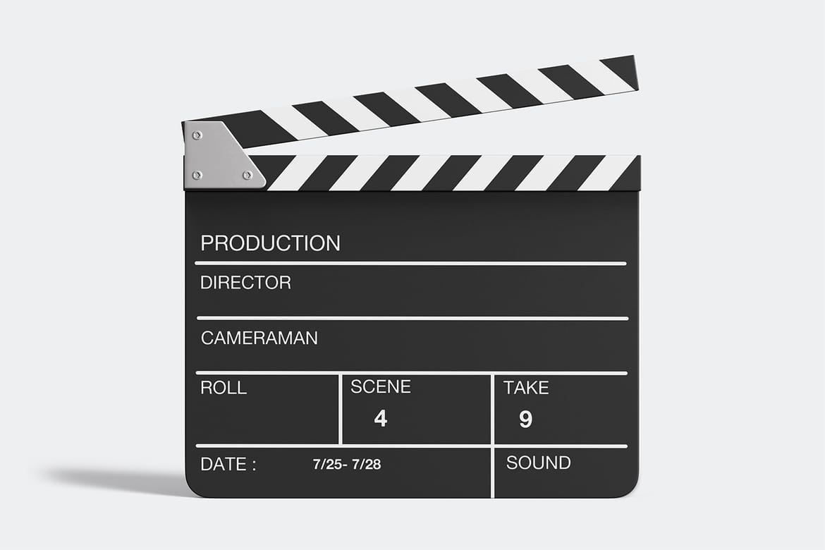 Movie Clapper Board PSD Mockup
