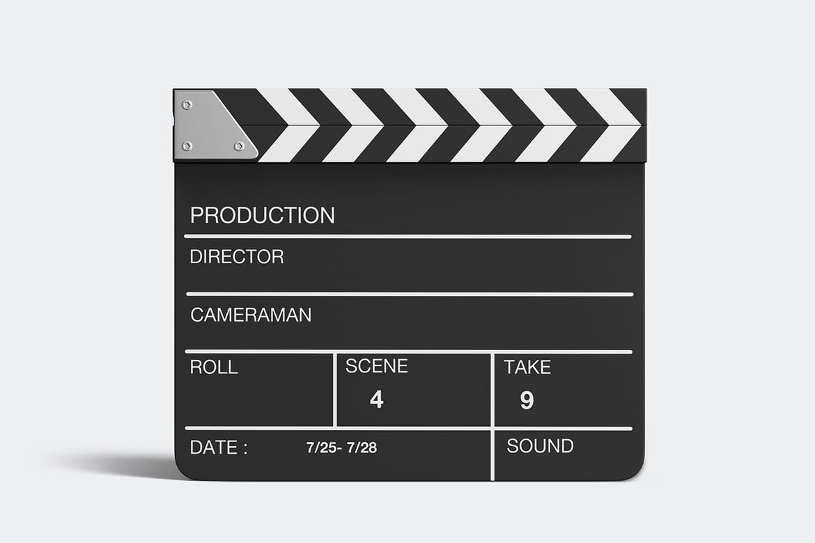 Movie Clapper Board PSD Mockup