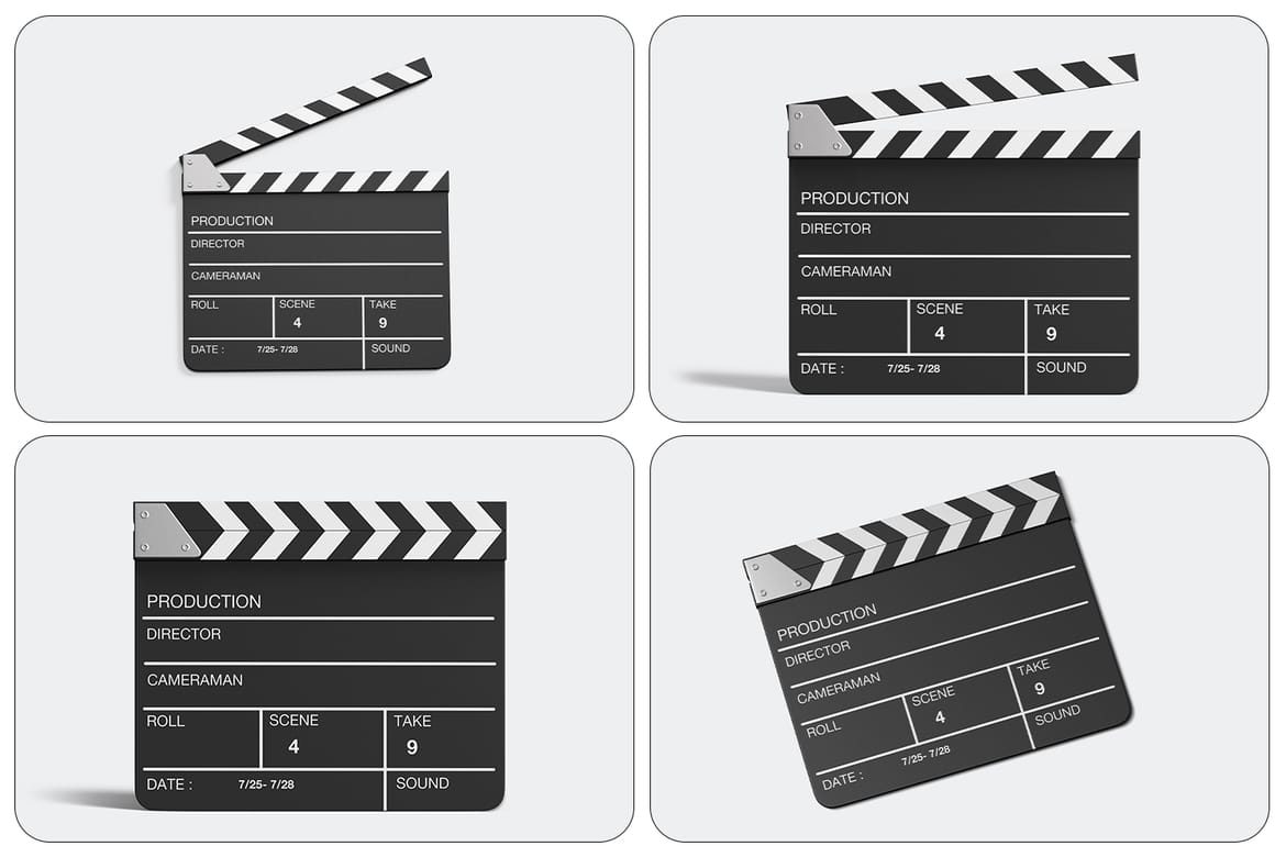 Movie Clapper Board PSD Mockup