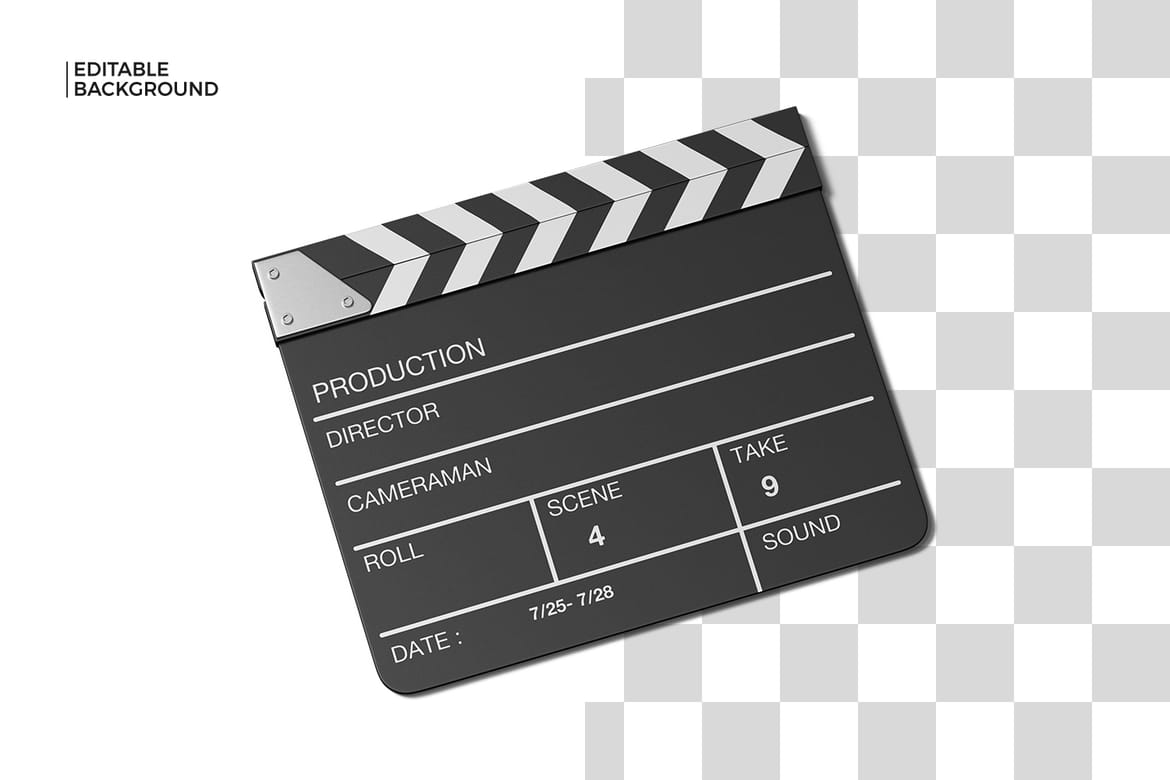 Movie Clapper Board PSD Mockup