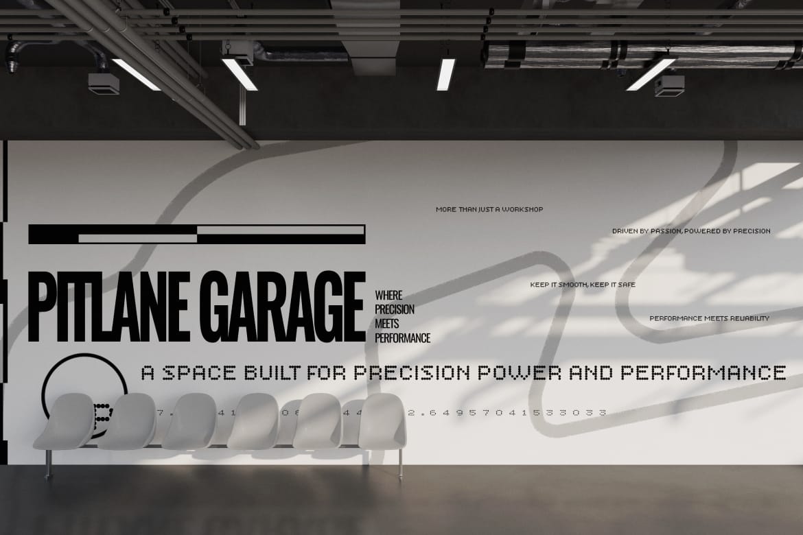 Automotive Car Garage Branding Mockup